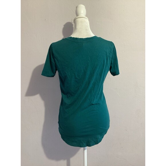 Babaton Teal Blue Modal Blend Short Sleeve Shirt XS - Picture 3 of 5